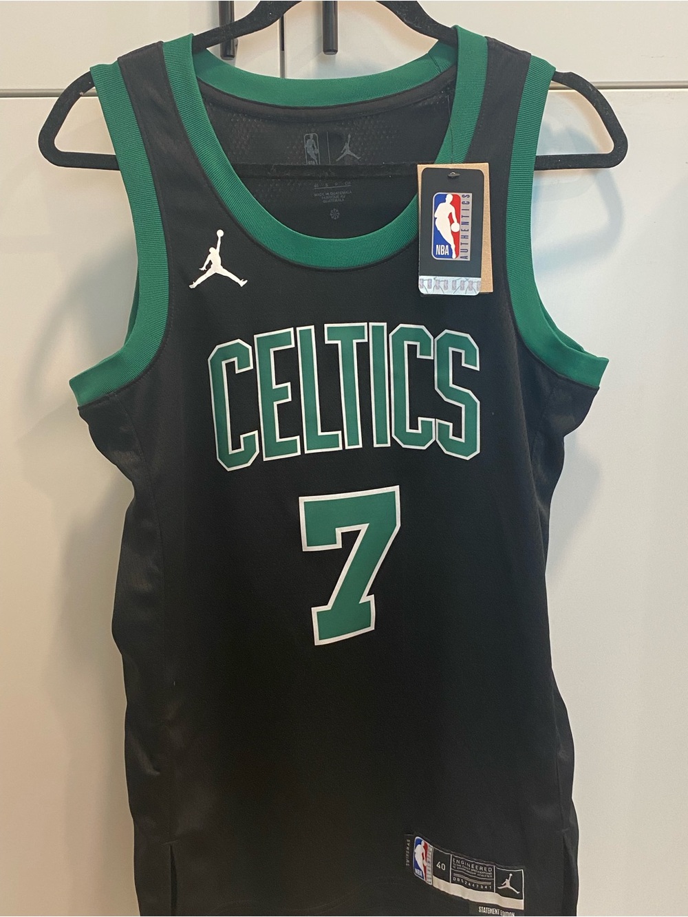 Jaylen Brown Black and Green Boston Celtics #7 Jersey